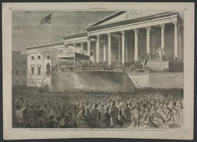 The Inauguration of Abraham Lincoln as President of the United States, at the Capitol, Washington, March 4, 1861 — Winslow Homer