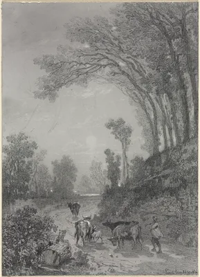Landscape with Cows — Emile van Marcke