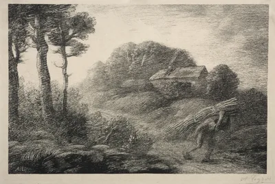 The Return of the Fagot Gatherer (2nd state) — Alphonse Legros
