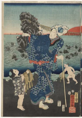 Splendid View at Futamigaura Bay — Kuniyoshi Utagawa