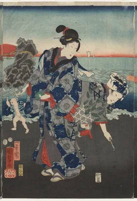 Splendid View at Futamigaura Bay — Kuniyoshi Utagawa