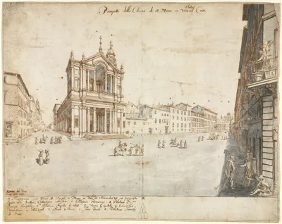 Eighteen Views of Rome: Santa Maria in Via Lata — Lievin Cruyl