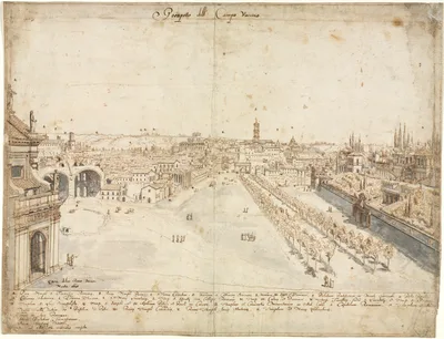 Eighteen Views of Rome: The Campo Vaccino (The Roman Forum) — Lievin Cruyl