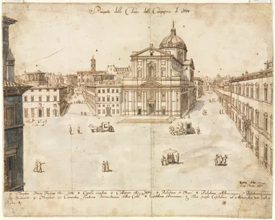 Eighteen Views of Rome: The Church of the Gesù — Lievin Cruyl