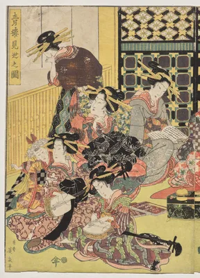 A Picture of the Viewing in the Pleasure Quarters — Kikukawa Eizan