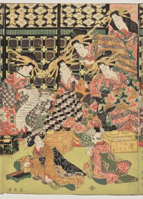 A Picture of the Viewing in the Pleasure Quarters — Kikukawa Eizan