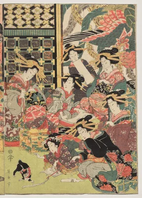 A Picture of the Viewing in the Pleasure Quarters — Kikukawa Eizan