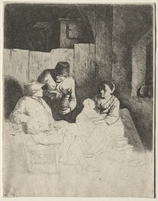 The Mother Seated in an Inn — Cornelis Pietersz Bega