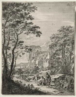 Ox-Cart. View between Ancona and Sinigaglia — Jan Both
