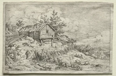 Man in Gateway of Deserted House — Allaert van Everdingen