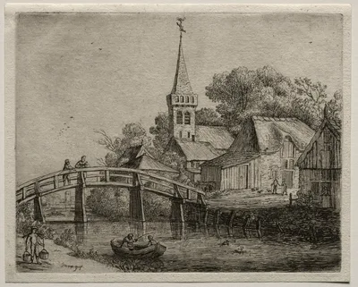 The Wooden Bridge — Jan van Goyen