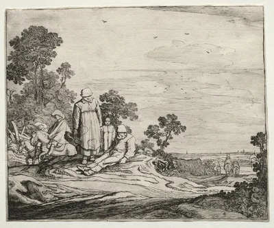Landscape with Peasants — Pieter de Molijn