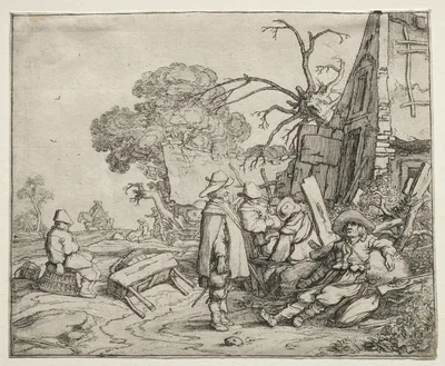 Landscape with Soldiers — Pieter de Molijn