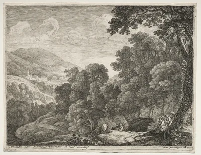 The Flight into Egypt:  The Cave — Herman van Swanevelt