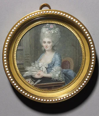 Portrait of a Woman in a Blue Dress — André Pujos