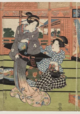 A View of the Large New Room at Sakurai — Utagawa Toyokuni III