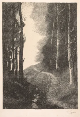 Landscape at Bouleaux — Alphonse Legros