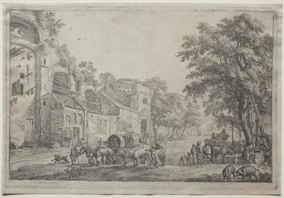 The Approach to a Village — Simon de Vlieger