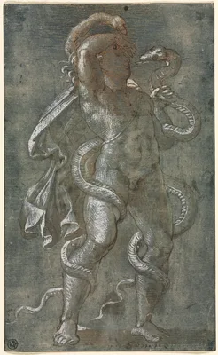 Man Entwined by Two Snakes — Giovanni Antonio da Pordenone