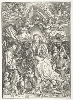 The Virgin Surrounded by Many Angels — Albrecht Dürer