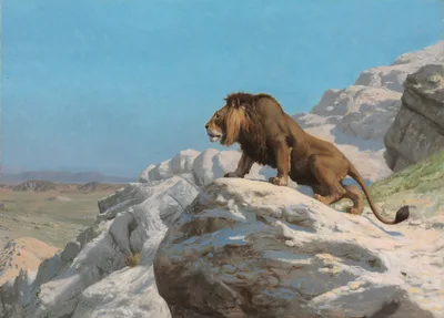 Lion on the Watch — Jean-Léon Gérôme