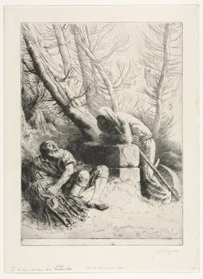 Death and the Woodcutter — Alphonse Legros