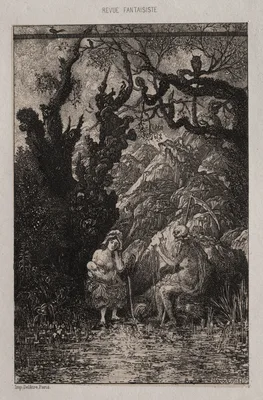 Death and the Young Mother — Rodolphe Bresdin