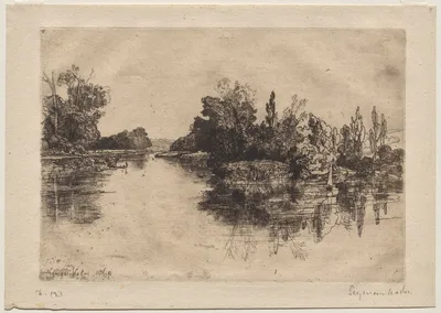 The Island, opposite Boyle's Farm — Francis Seymour Haden