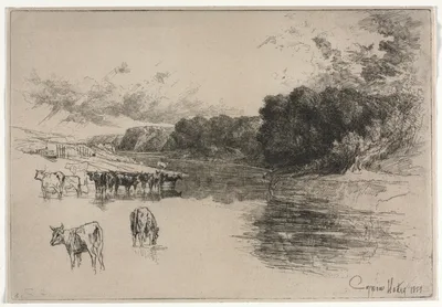 A Lancashire River — Francis Seymour Haden