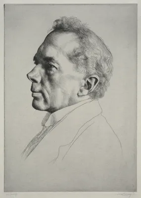 Campbell Dodgson, Profile to the Left — William Strang