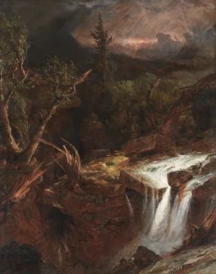 The Clove - A Storm Scene in the Catskill Mountains — Jasper Francis Cropsey