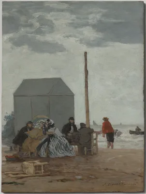 The Beach at Deauville — Eugène Louis Boudin