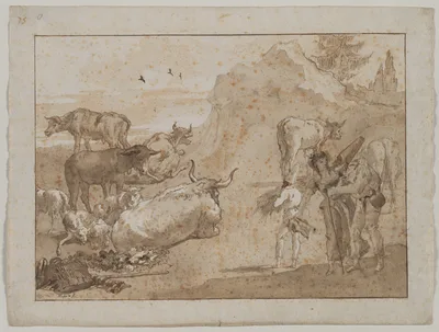 Sheep and Cows — Giovanni Domenico Tiepolo