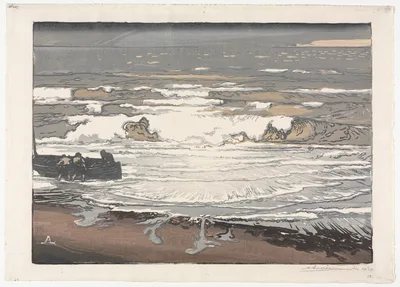 The Breaking Waves, Tide of September 1901 — Auguste-Louis Lepère