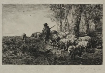 A herd of swine — Charles Jacque