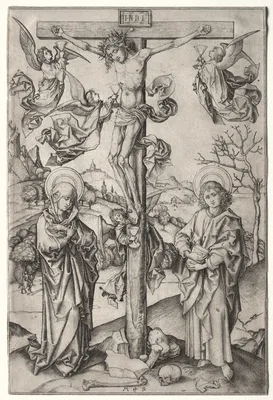 The Crucifixion with Four Angels — Martin Schongauer