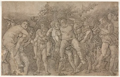 Bacchanal with Silenus — Andrea Mantegna