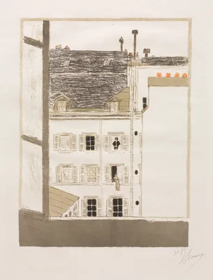 Houses in the Courtyard — Pierre Bonnard
