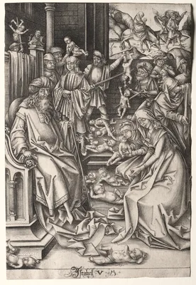 The Life of the Virgin:  The Massacre of the Innocents — Israhel van Meckenem