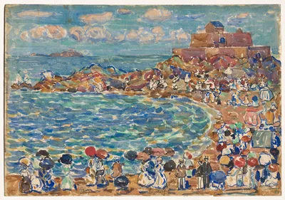 Beach, St. Malo — Maurice Prendergast