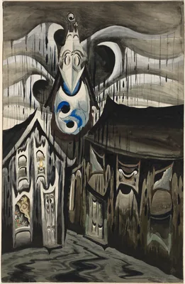 Church Bells Ringing, Rainy Winter Night — Charles E. Burchfield