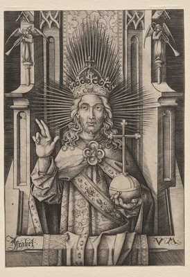 Christ the Redeemer (Salvator Mundi) — Israhel van Meckenem