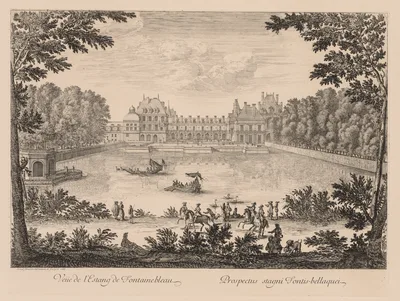 Vue de l'Etang de Fontainebleau — Israel Silvestre