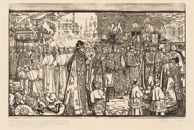 La Procession de la Fête-Dieu à Nantes — Auguste-Louis Lepère