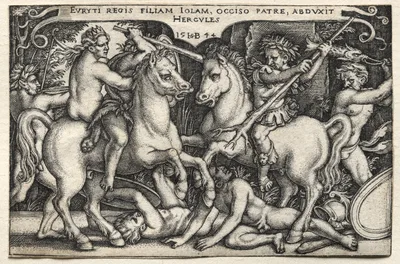 The Labors of Hercules: Hercules Abducting Iole — Hans Sebald Beham