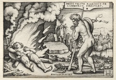 The Labors of Hercules: Hercules on his Pyre — Hans Sebald Beham