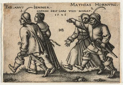 The Peasant Wedding or the Twelve Months — Hans Sebald Beham