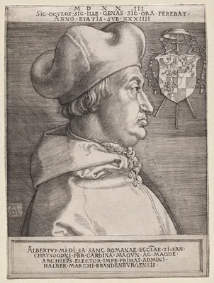 Cardinal Albrecht of Brandenburg - the Large Plate — Albrecht Dürer