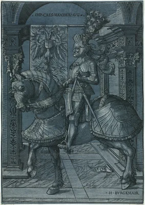 Equestrian Portrait of the Emperor Maximilian — Hans Burgkmair the Elder