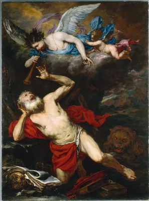 The Vision of Saint Jerome — Giovan Battista Langetti
